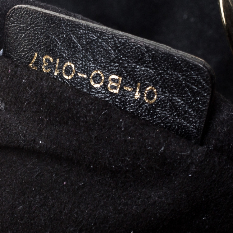 Pre Owned Dior Black Soft Leather Medium Lady Dior Tote