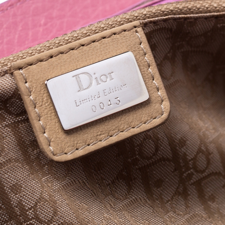 Pre Owned Dior Multicolor Raffia/Leather Floral  Detective Doctor Bag