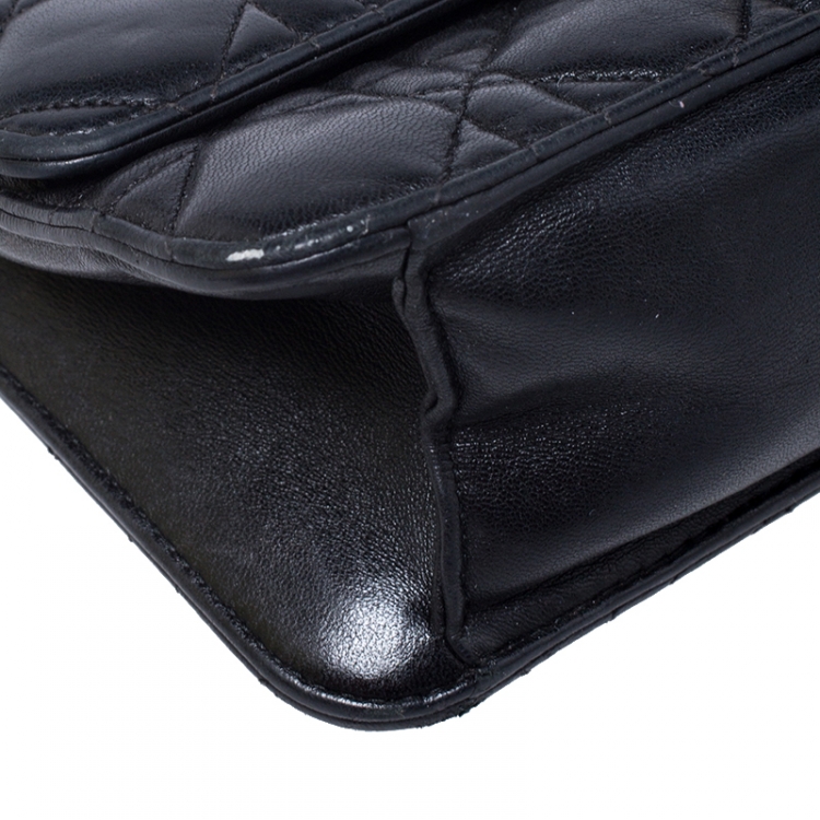 Pre Owned Dior Black Cannage Quilted Leather Miss Dior Promenade Pouch 