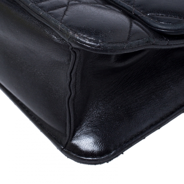 Pre Owned Dior Black Cannage Quilted Leather Miss Dior Promenade Pouch 