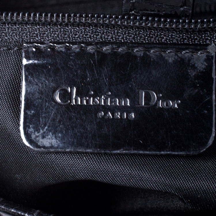 مملوكة مسبقًا Dior Brown/Blue Pony Hair Saddle Bag