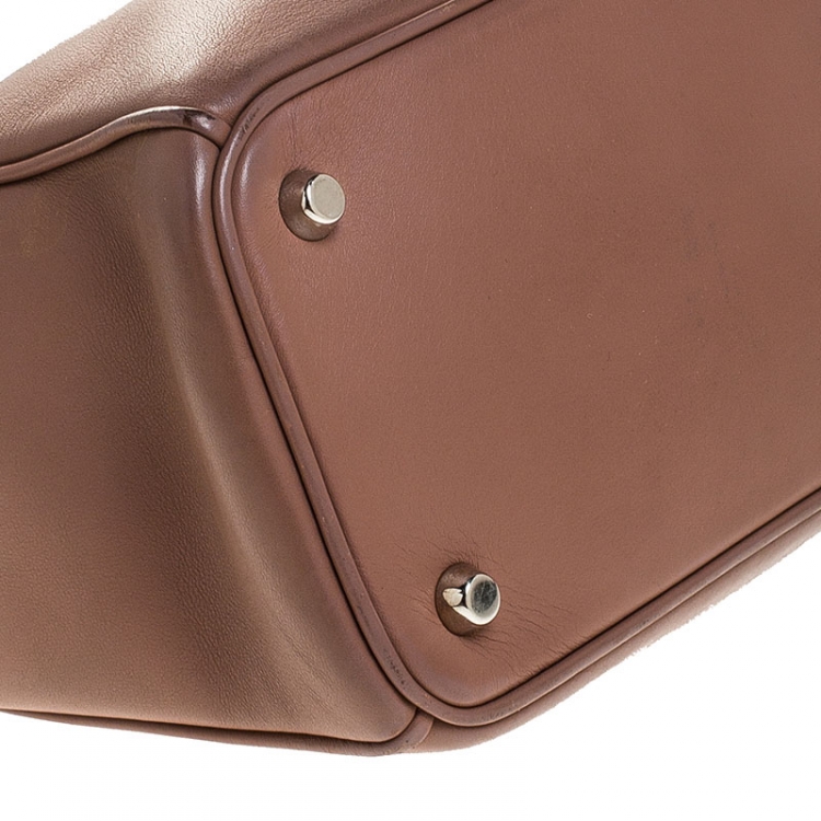 Pre Owned Dior Old Rose Leather Medium Diorissimo Shopper Tote