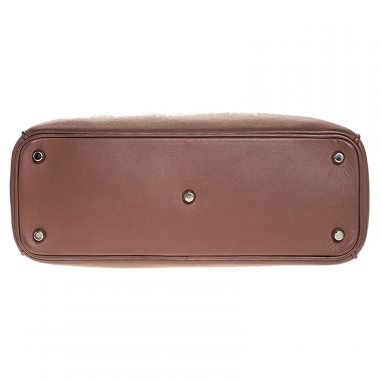 Pre Owned Dior Old Rose Leather Medium Diorissimo Shopper Tote