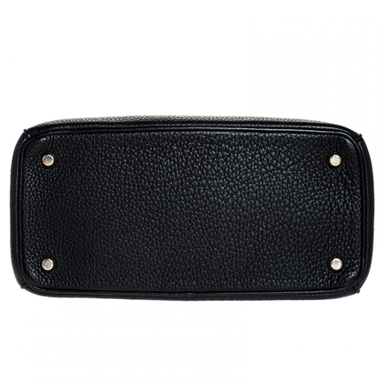 Pre Owned Dior Black Leather Small Be Dior Flap Top Handle Bag