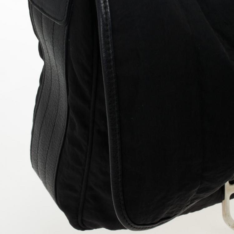 Pre Owned Christian Dior Black Nylon Messenger Bag