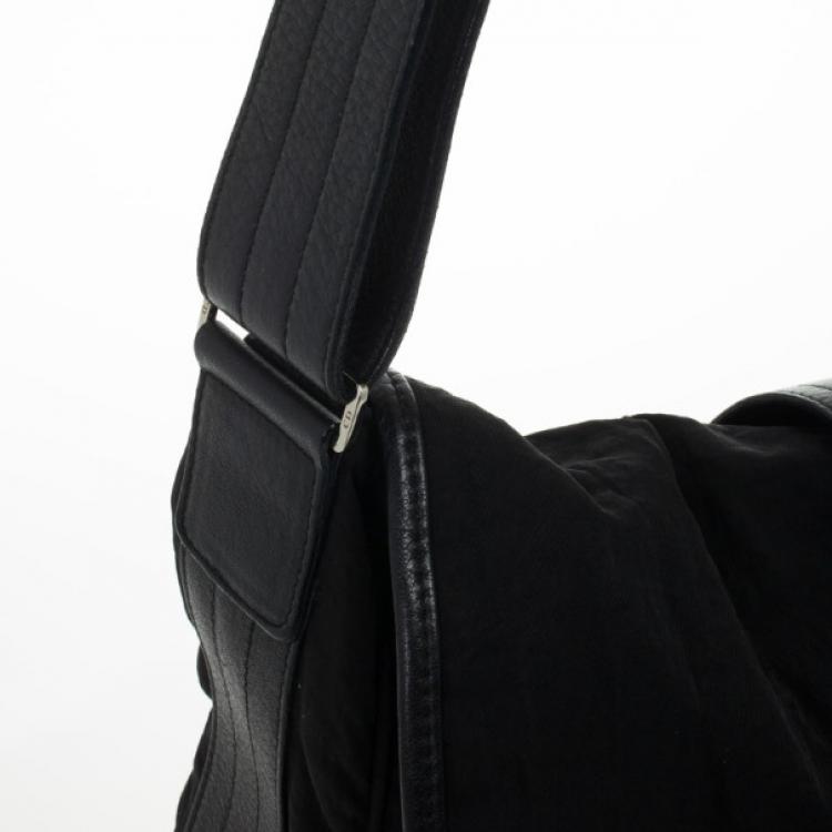 Pre Owned Christian Dior Black Nylon Messenger Bag
