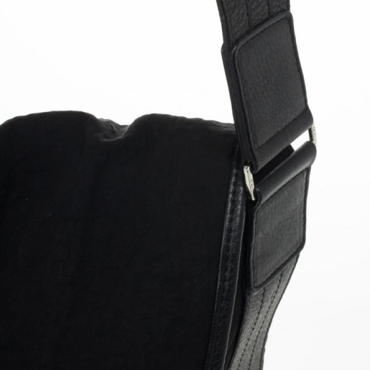 Pre Owned Christian Dior Black Nylon Messenger Bag