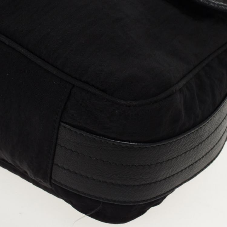 Pre Owned Christian Dior Black Nylon Messenger Bag