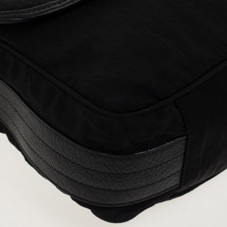 Pre Owned Christian Dior Black Nylon Messenger Bag