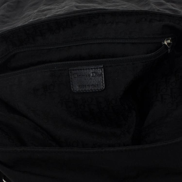 Pre Owned Christian Dior Black Nylon Messenger Bag