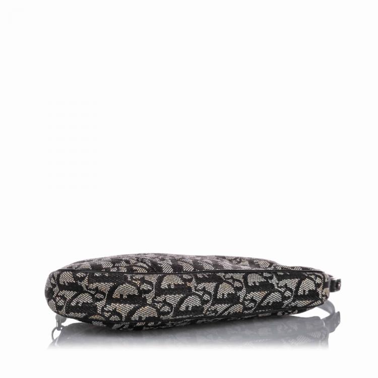 Pre Owned Dior Oblique Canvas Mini Saddle Bag