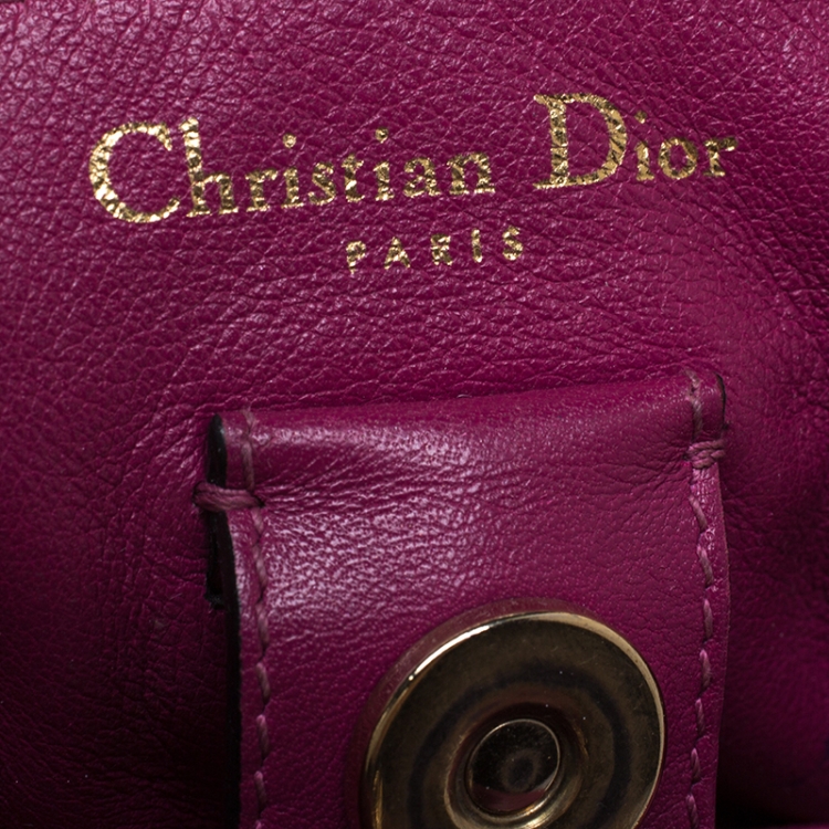 Pre Owned Dior Black Leather Medium Diorissimo Shopper Tote