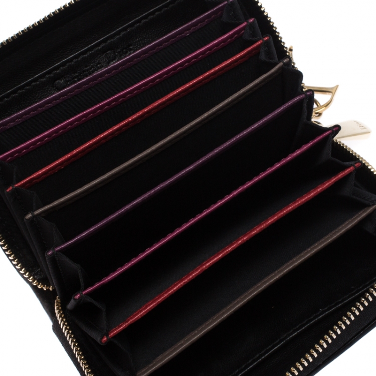مملوكة مسبقًا Dior Black Quilted Leather Lady Dior Multi Card Holder