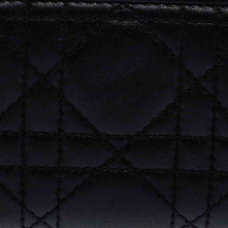 مملوكة مسبقًا Dior Black Quilted Leather Lady Dior Multi Card Holder
