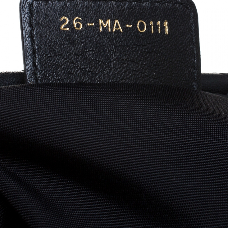 Pre Owned Dior Black Cannage Quilted Soft Leather Large Shopper Tote