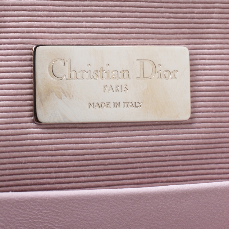 Pre Owned Dior Light Pink Cannage Leather Small Lucky Badge Stardust Backpack