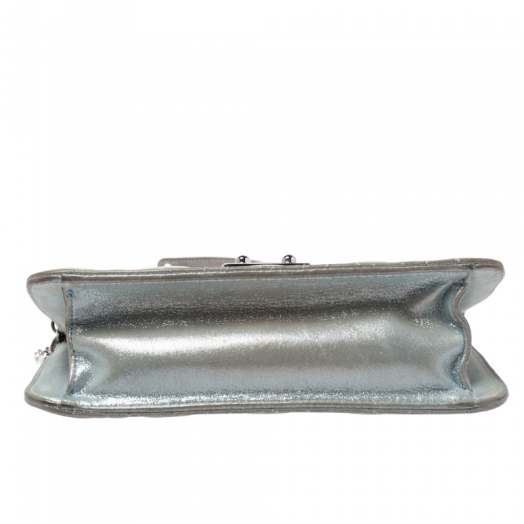 مملوكة مسبقًا Dior Light Blue Cannage Shimmering Leather Miss Dior Promenade Pouch