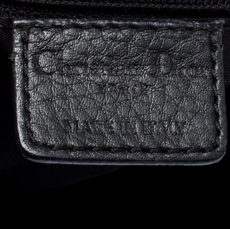 Pre Owned Dior Black Diorissimo Canvas and Leather Hobo