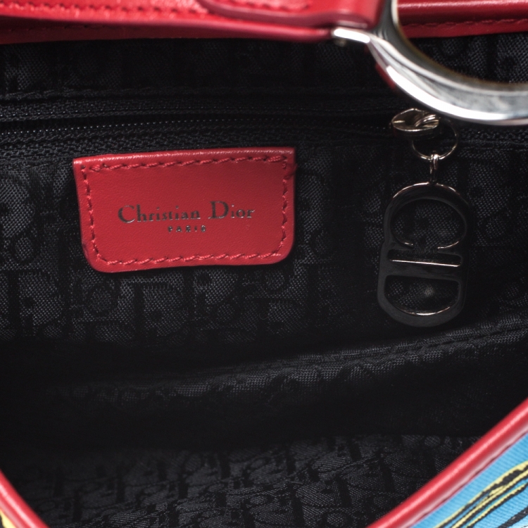 Pre Owned Dior Multicolor Fabric Bob Marley Saddle Bag