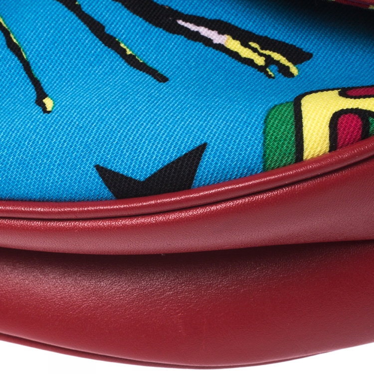 Pre Owned Dior Multicolor Fabric Bob Marley Saddle Bag
