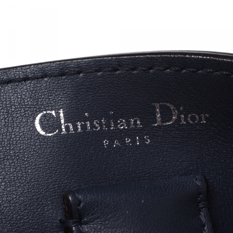 مملوكة مسبقًا Dior Cream/Blue Canvas and Leather Large Diorissimo Shopper Tote