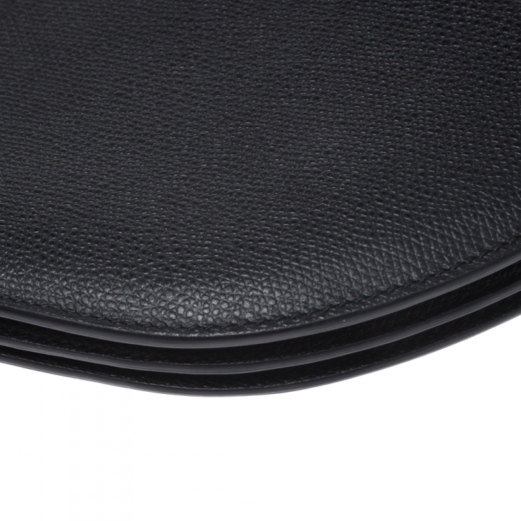 Pre Owned Dior Black Leather Saddle Triple Zip Crossbody Bag