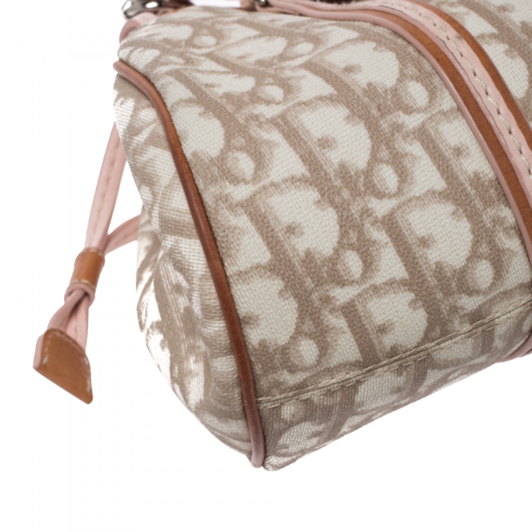 Pre Owned Dior Multicolor Oblique PVC and Leather Romantique Satchel 