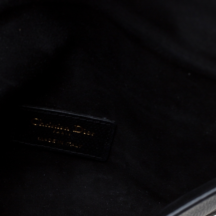 Pre Owned Dior Deep Navy Blue Leather Saddle Belt Bag