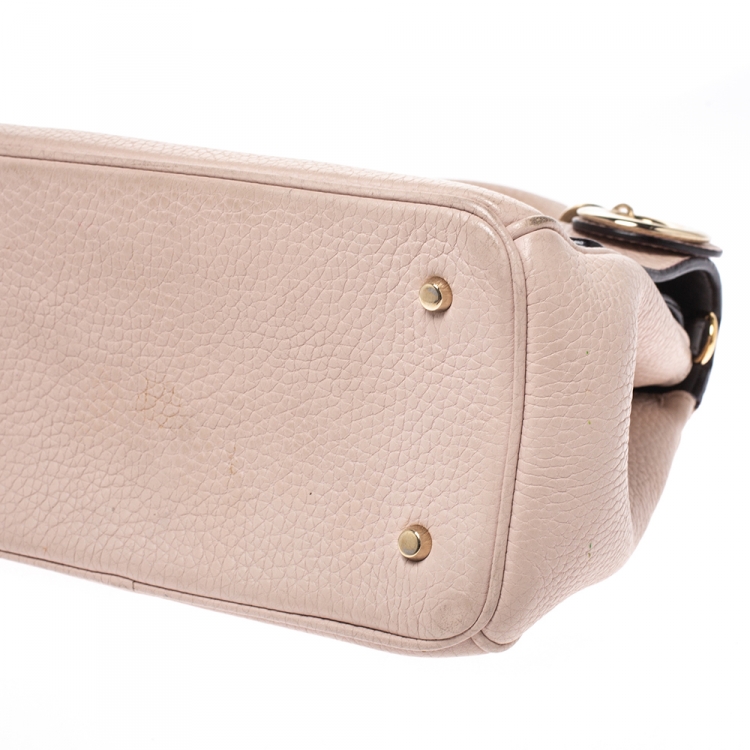 Pre Owned Dior Baby Pink Leather Mini Be Dior Top Handle Bag