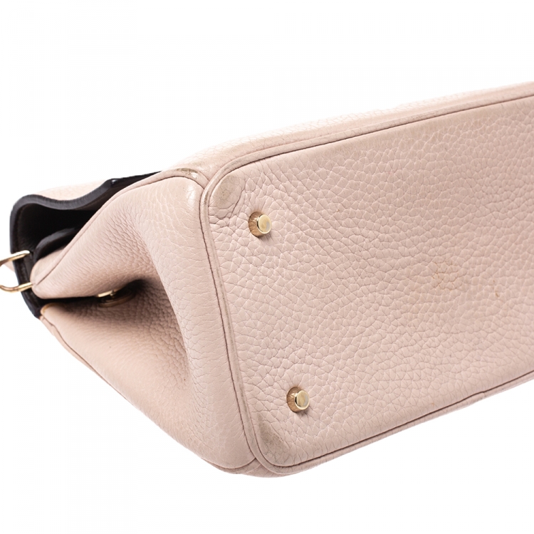 Pre Owned Dior Baby Pink Leather Mini Be Dior Top Handle Bag