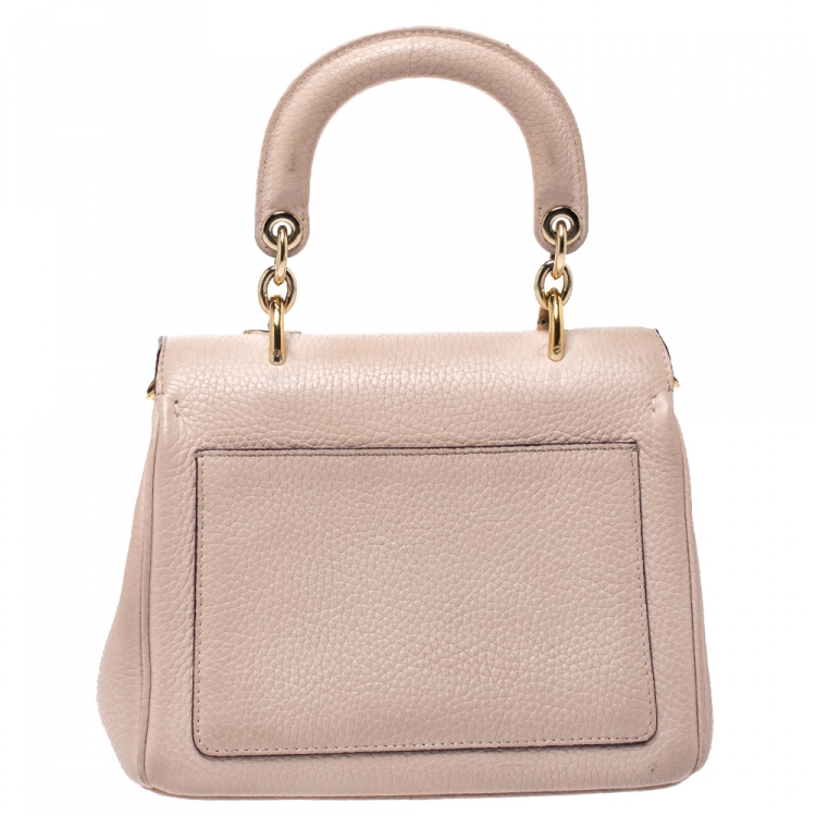 Pre Owned Dior Baby Pink Leather Mini Be Dior Top Handle Bag