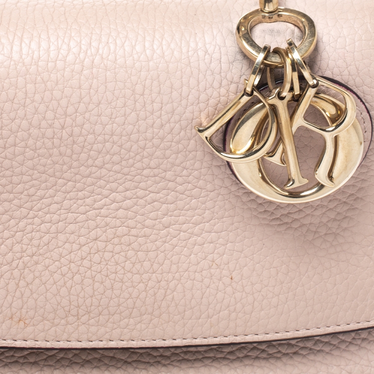 Pre Owned Dior Baby Pink Leather Mini Be Dior Top Handle Bag
