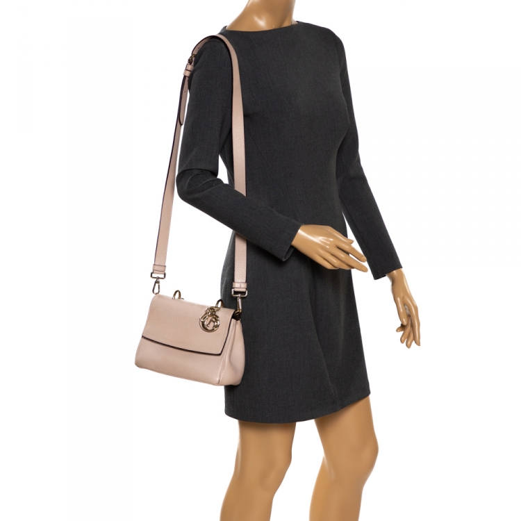 Pre Owned Dior Baby Pink Leather Mini Be Dior Top Handle Bag