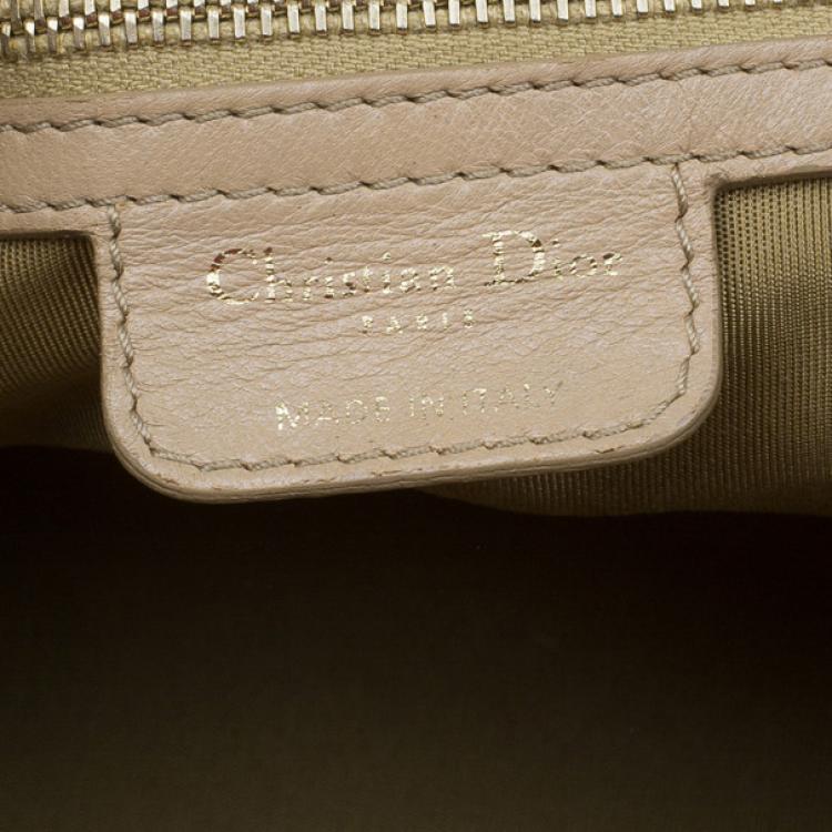Pre Owned Dior Beige Lambskin Cannage Le Trente Hobo