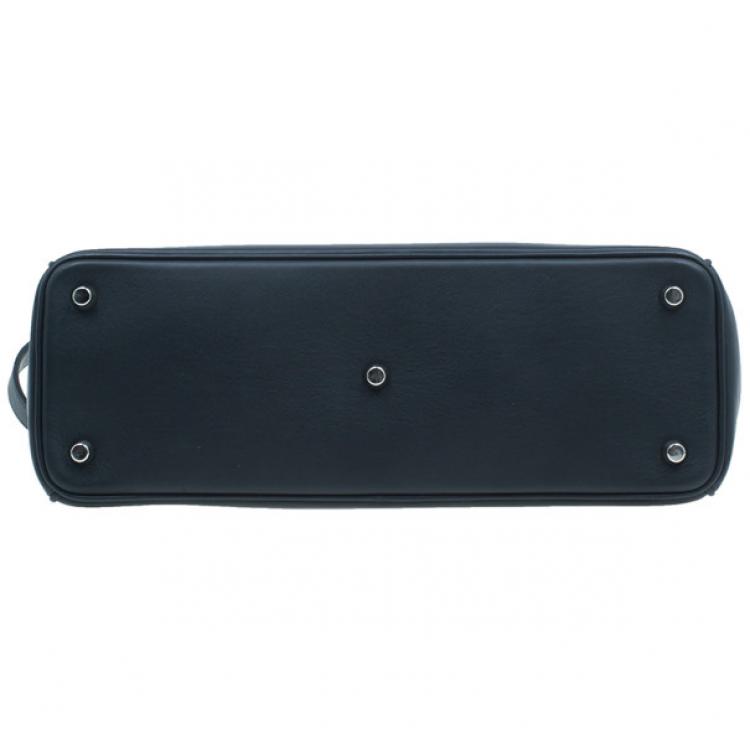 Pre Owned Dior Black Calfskin Medium Diorissimo Shopper Tote