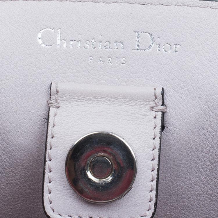 Pre Owned Dior Black Calfskin Medium Diorissimo Shopper Tote