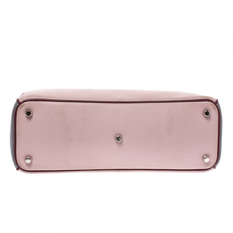 Pre Owned Dior Tricolor Leather Medium Diorissimo Shopper Tote