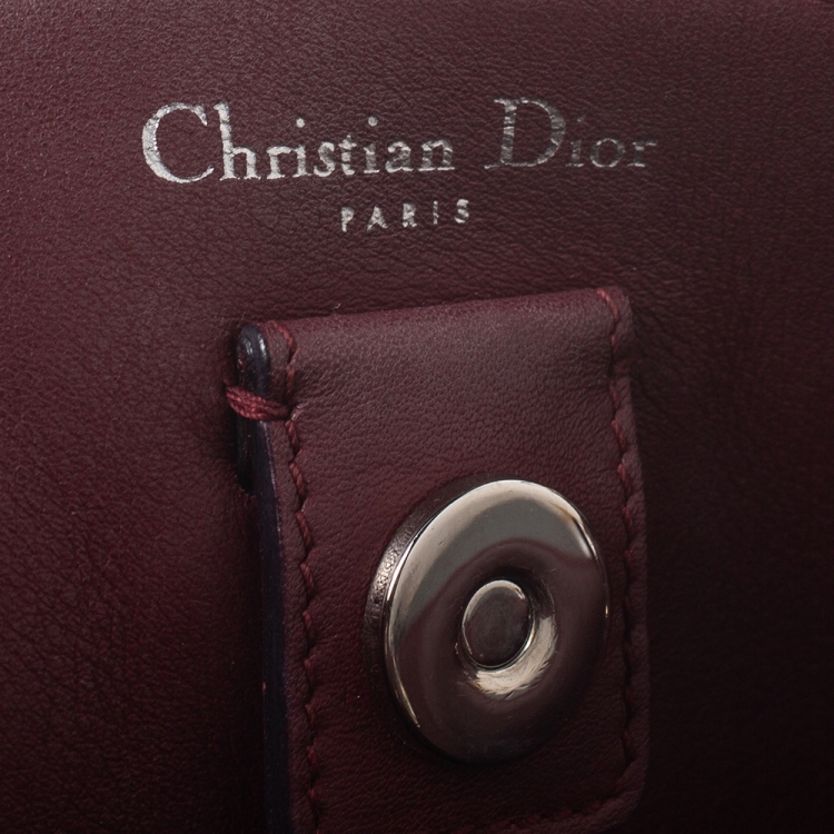 Pre Owned Dior Tricolor Leather Medium Diorissimo Shopper Tote