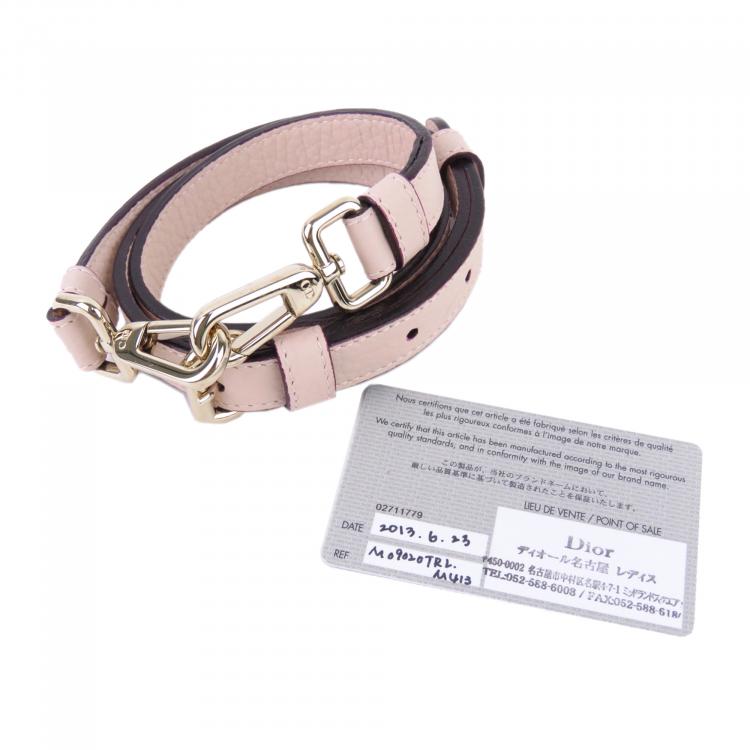 Pre Owned Dior Pink Leather Diorissimo Satchel