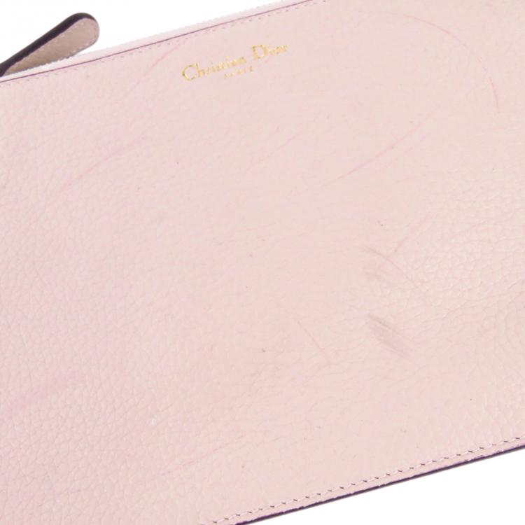 Pre Owned Dior Pink Leather Diorissimo Satchel