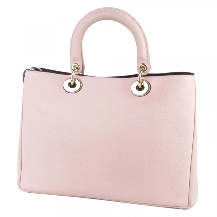 Pre Owned Dior Pink Leather Diorissimo Satchel