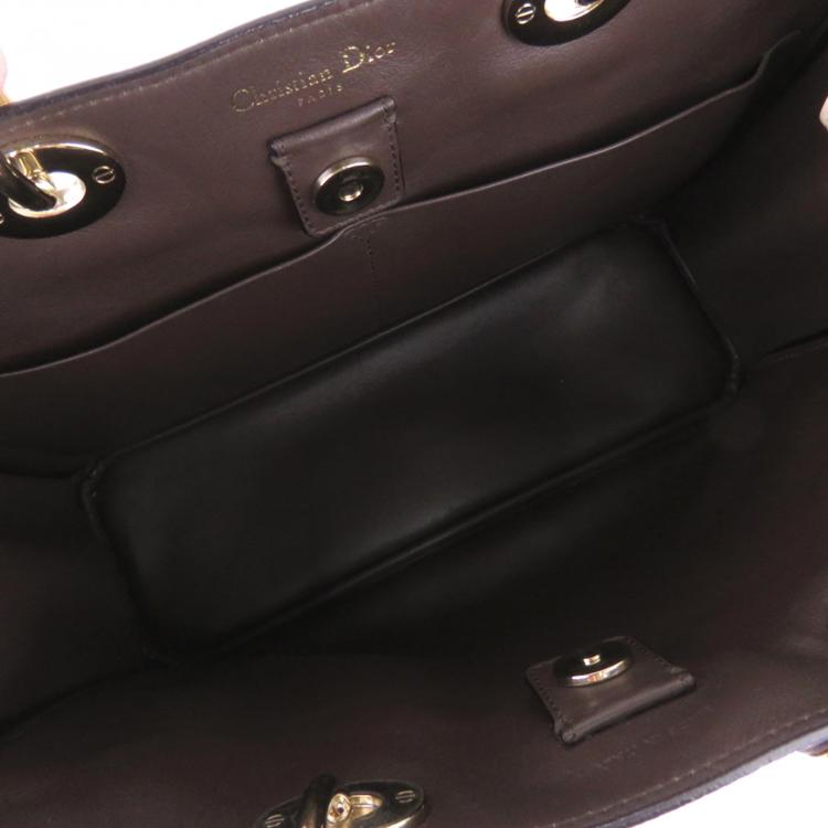 Pre Owned Dior Pink Leather Diorissimo Satchel