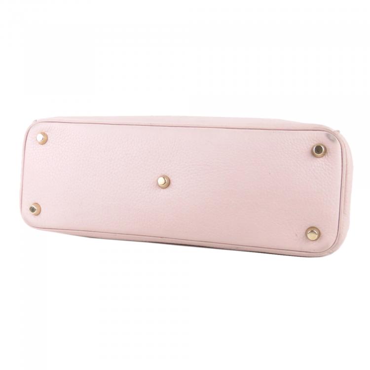 Pre Owned Dior Pink Leather Diorissimo Satchel