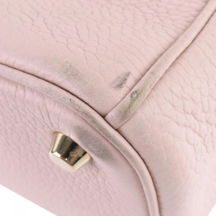 Pre Owned Dior Pink Leather Diorissimo Satchel