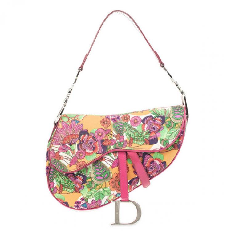 Pre Owned Christian Dior Hawaiian Glamour Saddle Bag