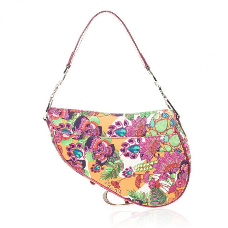 Pre Owned Christian Dior Hawaiian Glamour Saddle Bag