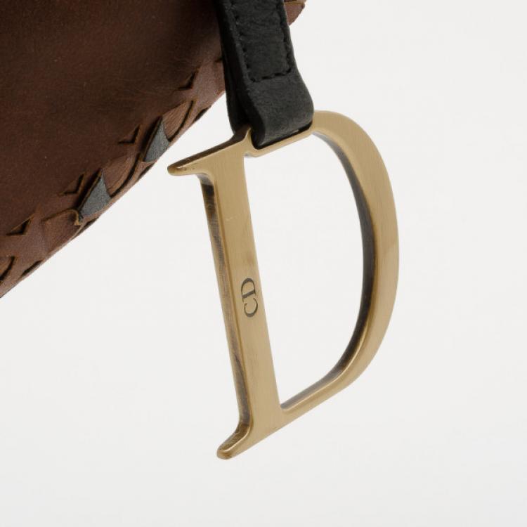 Pre Owned Dior Brown Leather Limited Edition Saddle Bag