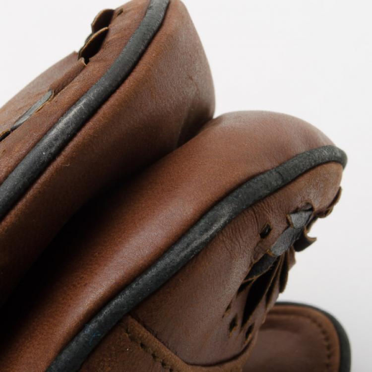 Pre Owned Dior Brown Leather Limited Edition Saddle Bag