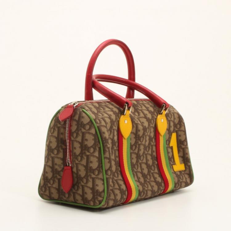 Pre Owned Dior 'Rasta' Collection Boston Bag