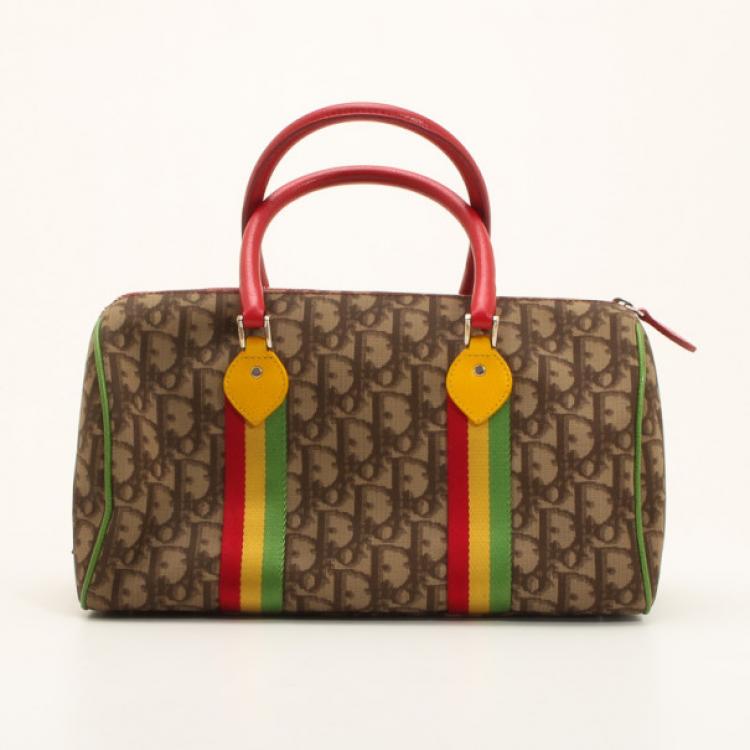 Pre Owned Dior 'Rasta' Collection Boston Bag